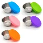 with Lids Reusable Sauce Bowls Condiment Containers Salad Dressing Containers