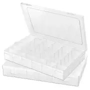 6 Pack 36 Slots Empty Bobbin Spool Box Plastic Storage Case for Sewing Machine