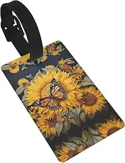 [Ghjkfbf] Sunflower Butterfly Print Luggage Tag Baggage Handbag School Bag Backpack Travel Bag Tag Travel Bag Suitcasetag