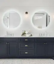 Remer Sphere DB 600mm Round Mirror with Bluetooth Speakers & LED Lighting Framel
