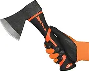 ZUZUAN Chopping Axe,10”Camping Outdoor Hatchet for Wood Splitting and Kindling, Forged Carbon Steel Heat Treated Hand Maul Tool, PP+TPR Handle Shock Reduction Handle with Anti-Slip Grip