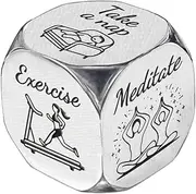 UNICRAFTALE Anxiety Reducing Activity Decision Dice 1 Set Stainless Steel Daily Activity Deciding Gift Leisure Entertainment Dice for Men Women Coworker Christmas Birthday Gifts