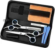 Professional Home Hair Cutting Kit Quality Home Haircutting Scissors Hair Cutting Scissors Kit Professional Stainless Steel Cutting Thinning Barber Shears Hairdressing Haircutting with Comb and Case