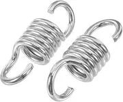 Abaodam 2Pcs Heavy Duty Hammock Chair Spring Hooks for Porch Swings Durable Stainless Steel Suspension Hardware with Impact Absorption for Easy Ceiling Mounting and Comfortable Swinging