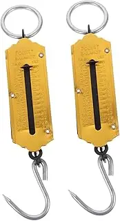 [BRIGHTFUFU] Humanized Design 2pcs Hand Grip Spring Scale 0-12kg Luggage Scale Hook No Battery Needed