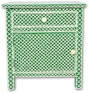 Green Bone Fish Scale Inlay Cupboard