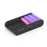 ISDT A8 Air Battery Charger 8 Bay AA AAA Smart Battery Charger Max 27W Wireless Operation for Rechargeable 10500 12500 N