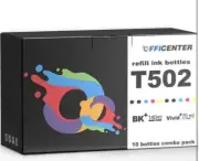 Officenter refill ink bottles T502 (10 Bottles Combo Pack) For Epson EcoTank