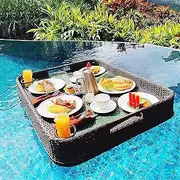 Creative Square Floating Tray Floating Tray Table & Bar Swimming Pool Floating Plate for Sandbars Spas & Parties 80x80x15cm / 31.5x31.5x5.9inch
