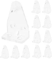 Anneome 12pcs Curtain Hold Down Brackets for Blinds Stable Bottom Clips for Horizontal Shades Versatile Support Hooks for Windows and Doors