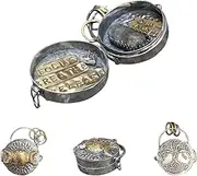 [KAJAME] Triple Moon Silver Locket With Tree Life, Handmade Spell Locket, With A Crystal Energy Amulet, Sacred Silver Altar For Intention And Meditation