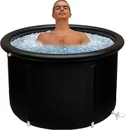 Ice Bath Tub for Athletes, Ice Bath Tub for Cold Plunge,Portable Ice Bathtub, Ice Bath Tub for Adults, Unisex Spa Bathtub for Shower Stall, Hot Bath and Ice Bath (Color : Black, Size : 75x75cm/30x30