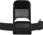 Geekria Earbuds Pouch with Belt Loop Compatible with Samsung Galaxy Buds2, Galaxy Buds FE Earbud Case Belt Holster, Protective Cover with Clip Holder for Bag Strap (Black)