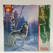 Karen Latham Alpha Puzzle by Serendipity 550 Piece Wolf Howling Sealed