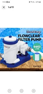 New Bestway Pool Pump Filter Flowclear™ Cleaner 9463L/H