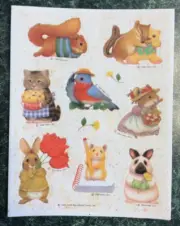 VTG 1988 1989 Hallmark Woodland CRITTERS Squirrel Mouse Bird Rabbit Chipmunk HTF