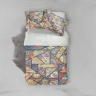 3D Art Decorative Geometry Quilt Cover Set Bedding Sets Pillowcases Queen