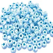 Matubo 2/0 (6mm) IONIC White/Blue Seed Beads, 1 hole, Czech, 10g, (ion2)
