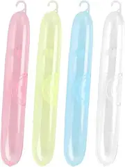 Toothbrush Box Travel - 4X Toothbrush Travel Container | Bathroom Hygiene Accessories for Camping Outdoor Daily Use Outing Business Trip