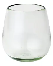 10 Strawberry Street Set of 6 Clear Stemless Wine Handblown Mexican Glasses