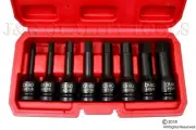 1/2" BLACK IMPACT SAE STANDARD SIZE HEX ALLEN BIT SOCKET DRIVE TOOL SET WRENCH
