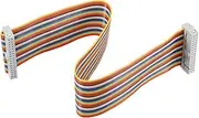 uxcell® IDC 34 Pins Wire Flat Multicolored Flexible Rainbow Ribbon Jumper Cable 30cm 2.54mm Pitch,1pcs