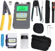 Pyhodi Optical Fiber Cleaver, Tungsten Steel Blade 15 Pcs Tool Kit