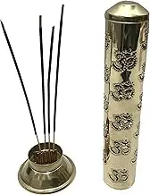 Om Brass Incense Holder StickTower Burner Holder Dhoop Agarbatti Stand Ash Catcher for Home Decor, Mandir,Temple Pooja Accessory Tower Stand for Positive Energy Size- Height- 10.2 inch