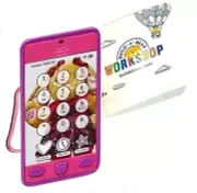 Build A Bear 025043 Smartphone Fuchsia Toy, Plush Teddy Bear Cell Phone, NEW