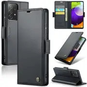 CaseMe Samsung Galaxy A52s 5G Folio Wallet Case Cover Side Closure A528 [Black]