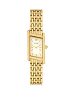 Tory Burch The Eleanor Angled Two-Hand Gold-Tone Stainless Steel Watch, 19mm x 37mm