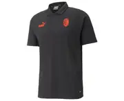 2022-2023 AC Milan Casuals Polo Shirt (Black)