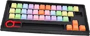 OSALADI DIY Pbt Keycaps Kit 37 Key Home Computer Keyboard Decor Mx8.0 Height Rainbow Translucent