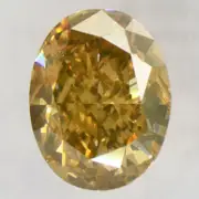Oval Shape Diamond Natural Fancy Brown Color Loose 0.61 Carat VS2 IGI Certified