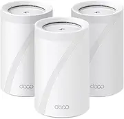 TP-Link Deco BE11000 Tri-Band Whole Home Mesh WiFi 7, up to 11 Gbps, MLO, 320 MHz, 6 GHz Band, Seamless AI Roaming, HomeShield Security, Gaming & Streaming, Smart Home (Deco BE65(3-pack))