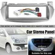 Car Radio Fascia Panel Frame CD DVD Dash Audio Cover Trim With Adapter For SUZUKI Alto For NISSAN Pixo For Marati A-Star
