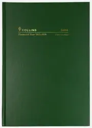 2025 2026 Financial Year Diary◉Collins A4◉2 Days to a Page 2DTP◉24M4.P40◉Green