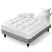 Queen Mattress Topper Bamboo Fibre Pillowtop Protector