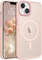 [BENTOBEN] iPhone 13 Case, iPhone 14 Case, Magnetic Skin-Friendly Touch Slim Matte Phone Cases Compatible with Magsafe, Ultra Thin Shockproof Full-Body Protective Cover for iPhone 13/14 6.1 inch, Pink