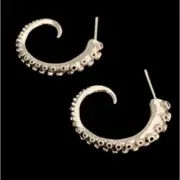 Kraken Tentacle Earrings Octopus Squid Steampunk Goth Punk Nautical Hoops NEW