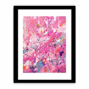 Pink Dripping Color Framed Art Framed print Art Poster