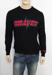 $298 NEW Diesel K-COOL Pullover in Black Size LARGE 57% Wool, 43% Cashmere ITALY