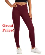Jenni on Repeat Legging Crossover Waist Full Length - 3XXXL - Plum Wine