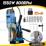 Magnetic Drill 1550W 2922lbf/13000N Portable Mag Drill Press 6 Drilling Bits