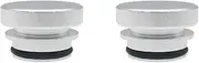 LBTODH 2PCS Dustproof Cigarette Lighter Socket Cover Cap Silver Cigarette Lighter Plug Parts Aluminum Car Accessories for Most Car Power Port Outlet