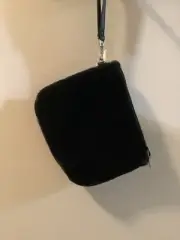 Mossimo Black Faux Fur Clutch With Detachment Wristlet Strap
