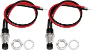 Emagtech 10PCS SPST Mini Push Button Pre-Wired 12V DC 5A Line Length 14Cm But...