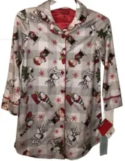 Peanuts Snoopy Charlie Brown Christmas Nightgown Nightshirt Girls S M New