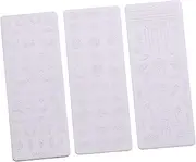 Healeved 3-Piece Metal Nail Art Nails Stamping Plates Template Stencil DIY Kit for Home Manicure