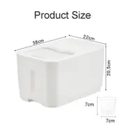 Catzon Large Laundry Pods Container with Slide Lid Holds 10KG OR 240-300 Pods-White